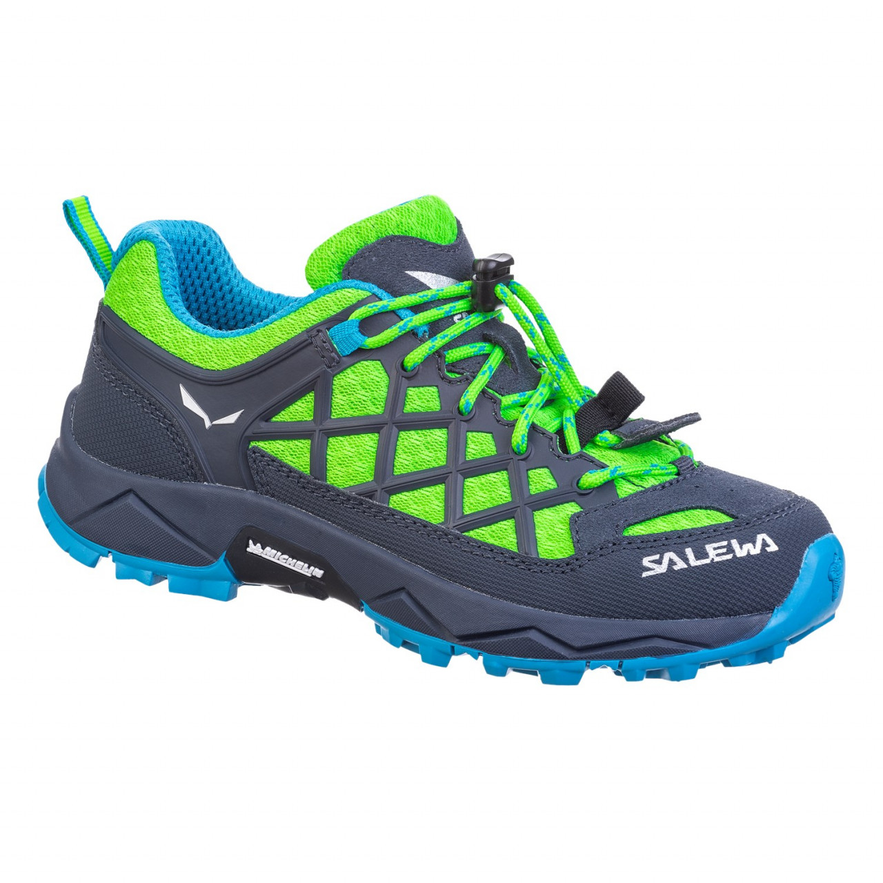 Salewa Kids Wildfire Hiking Boots Blue/Green/Blue CEB-165038